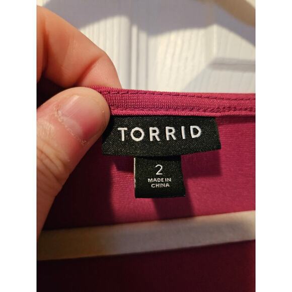 Torrid Studio Knit Surplice Tie Back Mini Dress Women's  Size 2X - Picture 2 of 9